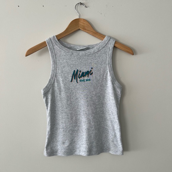 Miami The 305 Light Grey Tank Top - Picture 2 of 6